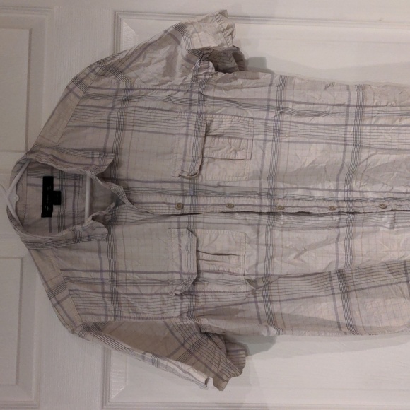 Eddie Bauer sport hiking shirt size L soft nylon quick dry ventilators Velcro - Picture 1 of 6